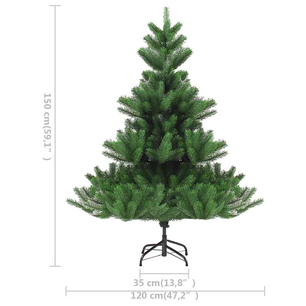 Kunstkerstboom Nordmann Met Led's En Kerstballen 150 Cm Groen 150 x 120 cm