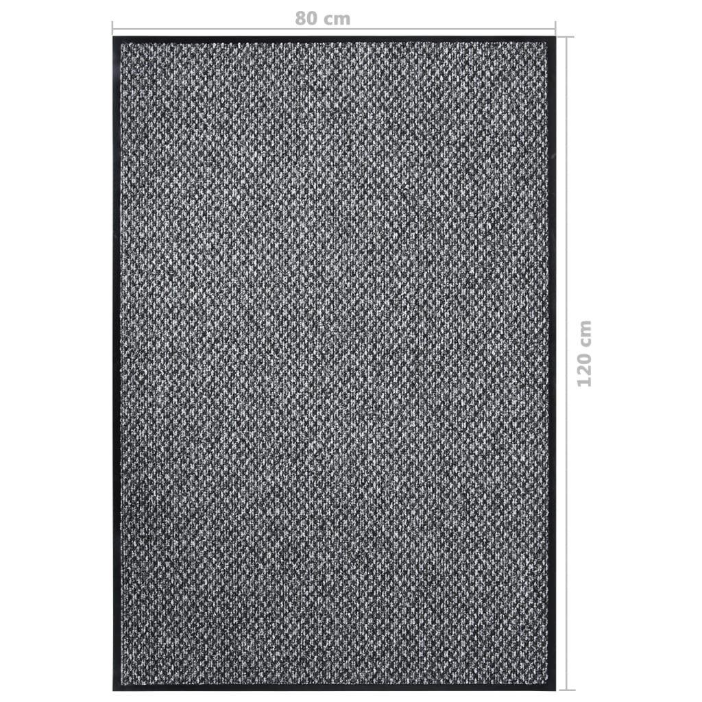 Deurmat 80 x 120 cm Grijs