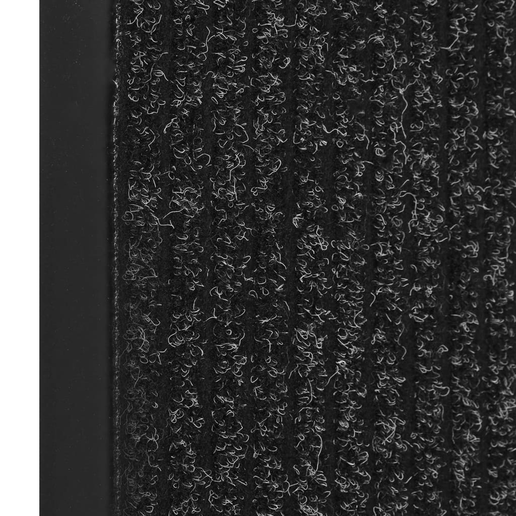 Deurmat Gestreept 80 x 120 cm Antraciet