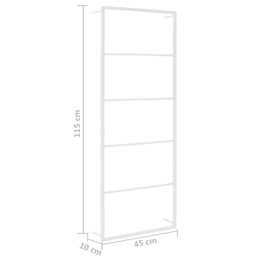 Handdoekenrek Staal 45 x 10 x 115 cm Wit