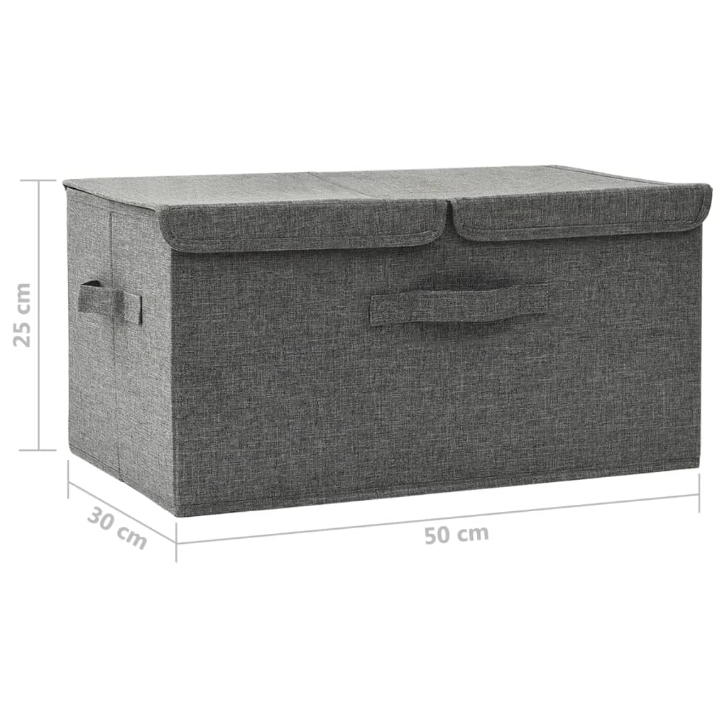 Opbergbox 50X30X25 Cm Stof Kleurig 1 Antraciet