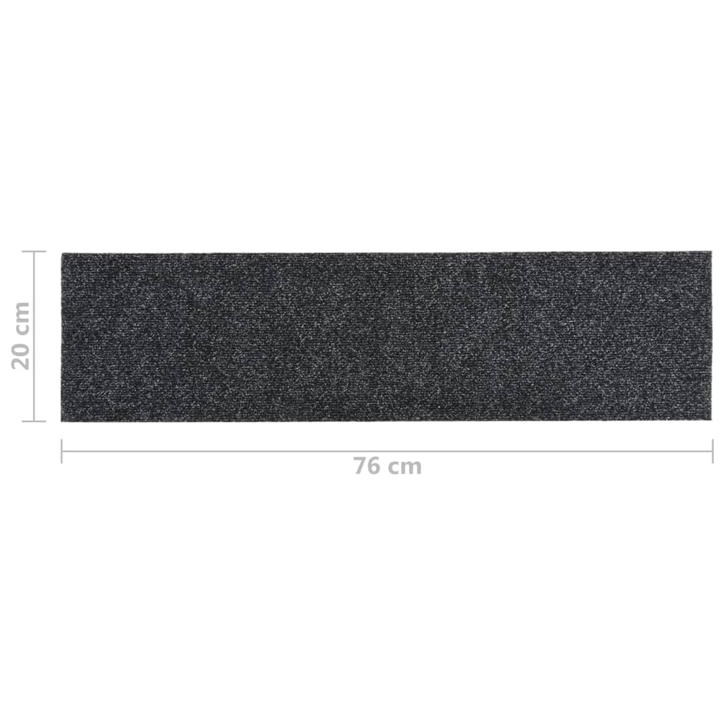 Trapmatten Zelfklevend Rechthoekig 15 76 x 20 cm Grijs