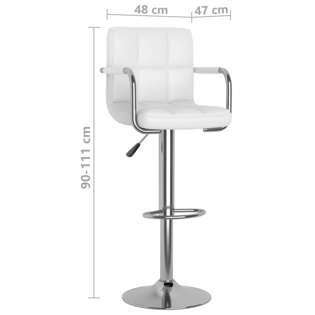 Barstoelen Kunstleer 2 Wit