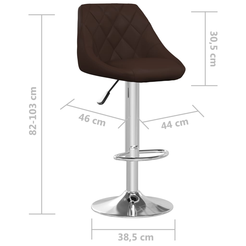 Barstoelen 2 St Kunstleer Bruin