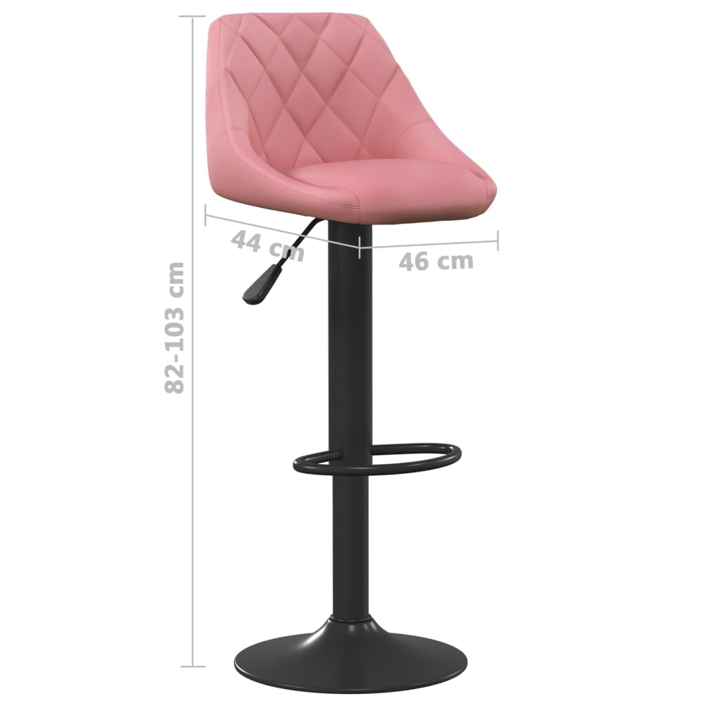 Barkrukken Fluweel 2 Roze