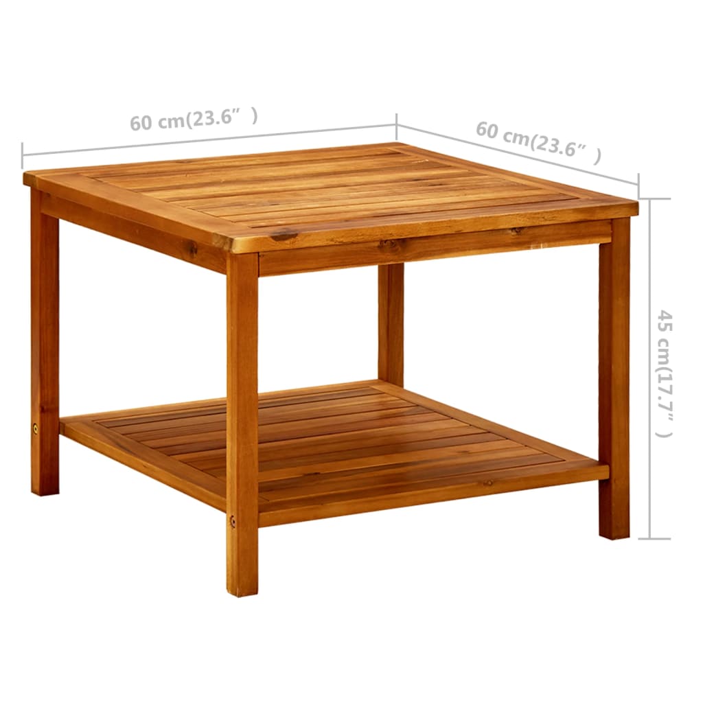 Salontafel Massief Acaciahout 60 x 60 x 45 cm