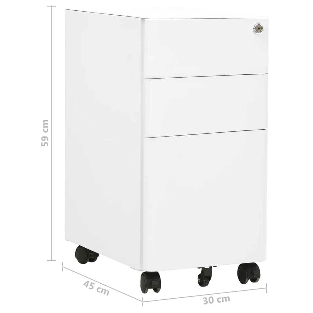 Ladeblok Verrijdbaar 39X45X59 Cm Staal Wit