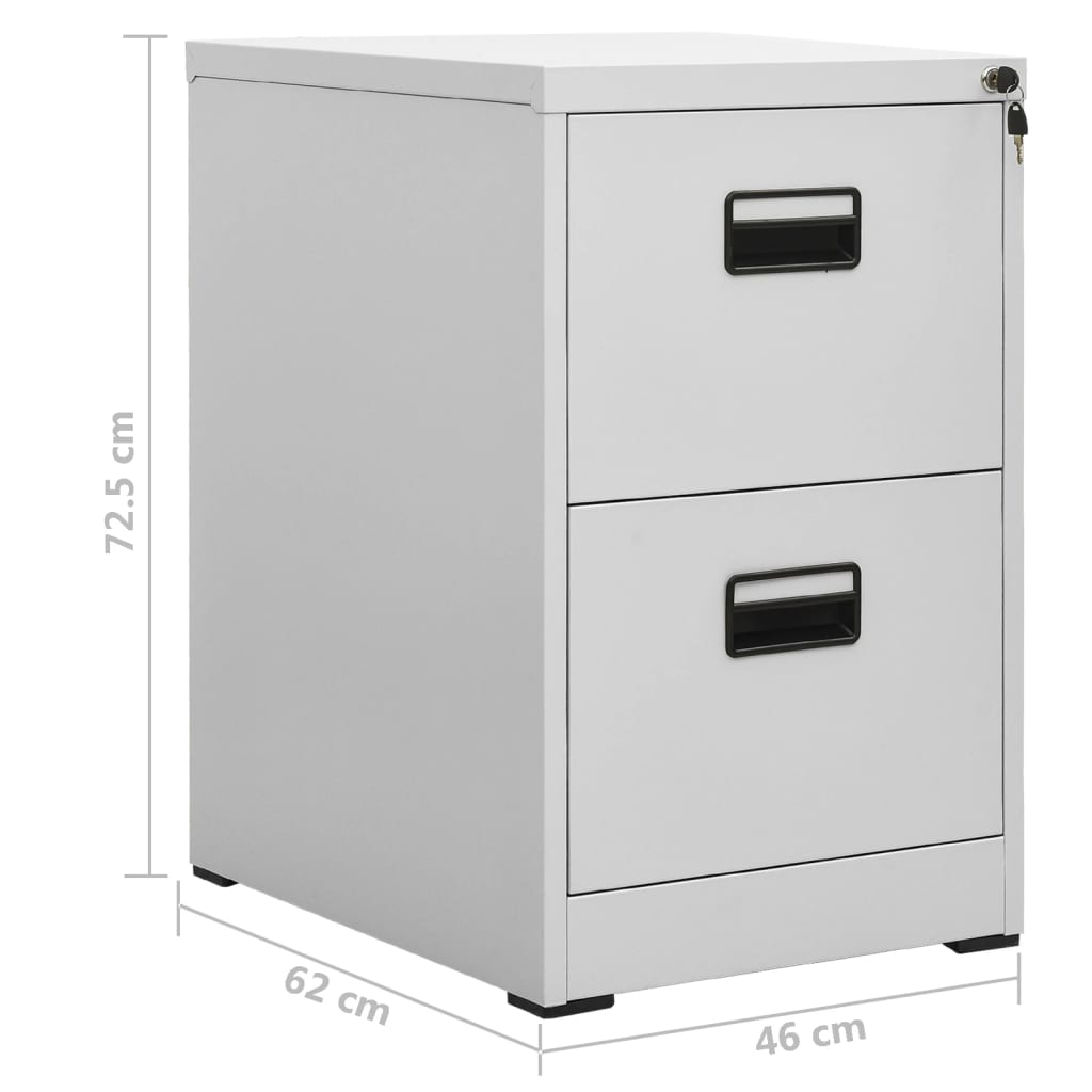 Archiefkast 46X62X72,5 Cm Staal 46 x 62 x 72.5 cm Lichtgrijs