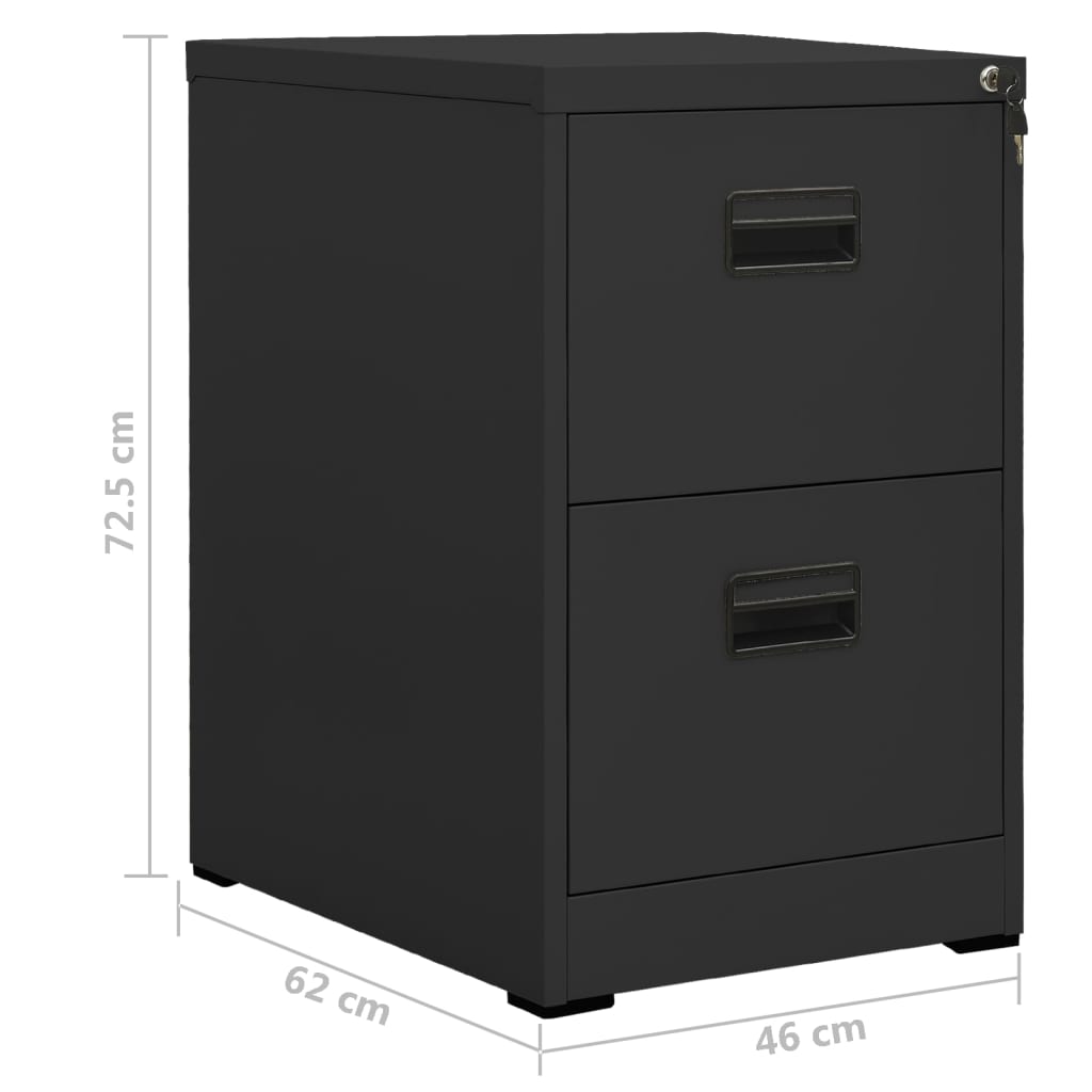 Archiefkast 46X62X72,5 Cm Staal Kleurig 46 x 62 x 72.5 cm Antraciet