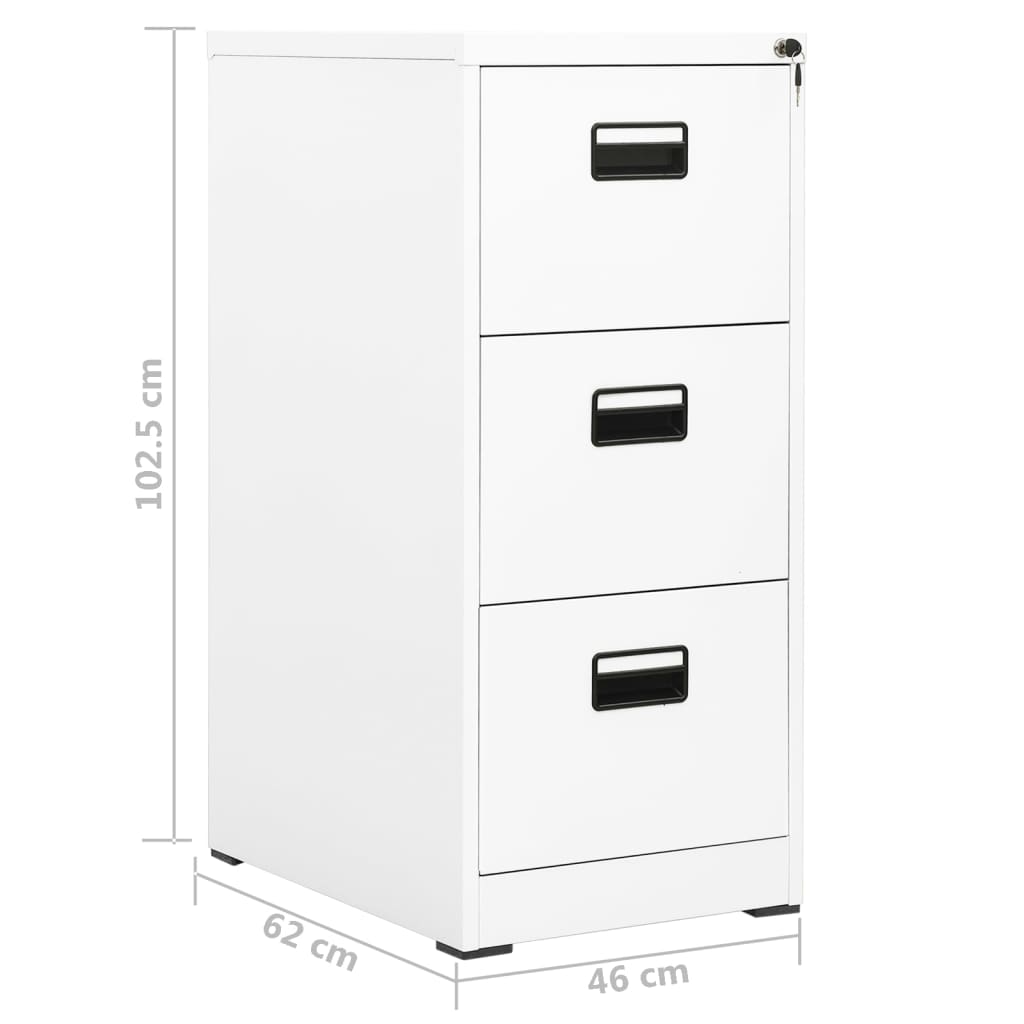 Archiefkast 46X62X02,5 Cm Staal 46 x 62 x 102.5 cm Wit