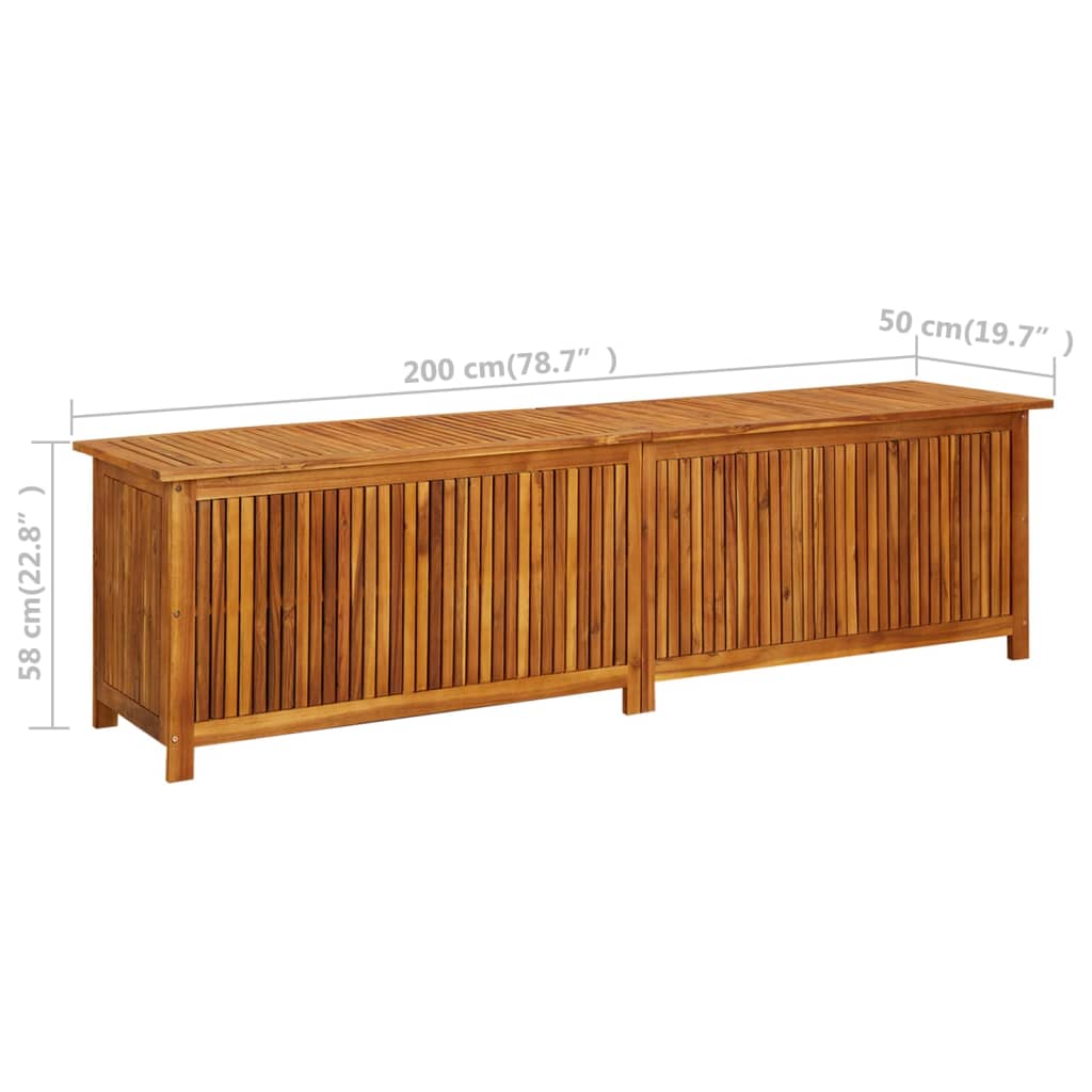 Tuinbox Massief Acaciahout 200 x 50 x 58 cm
