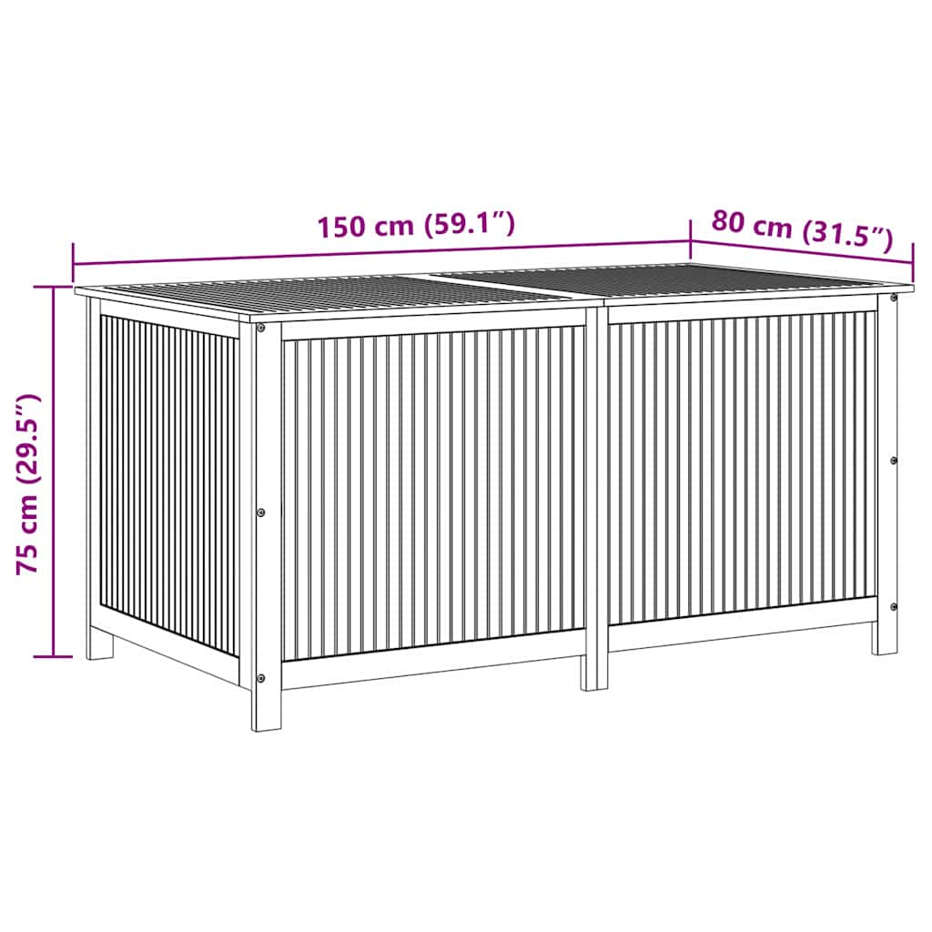 Tuinbox Massief Acaciahout 150 x 80 x 75 cm
