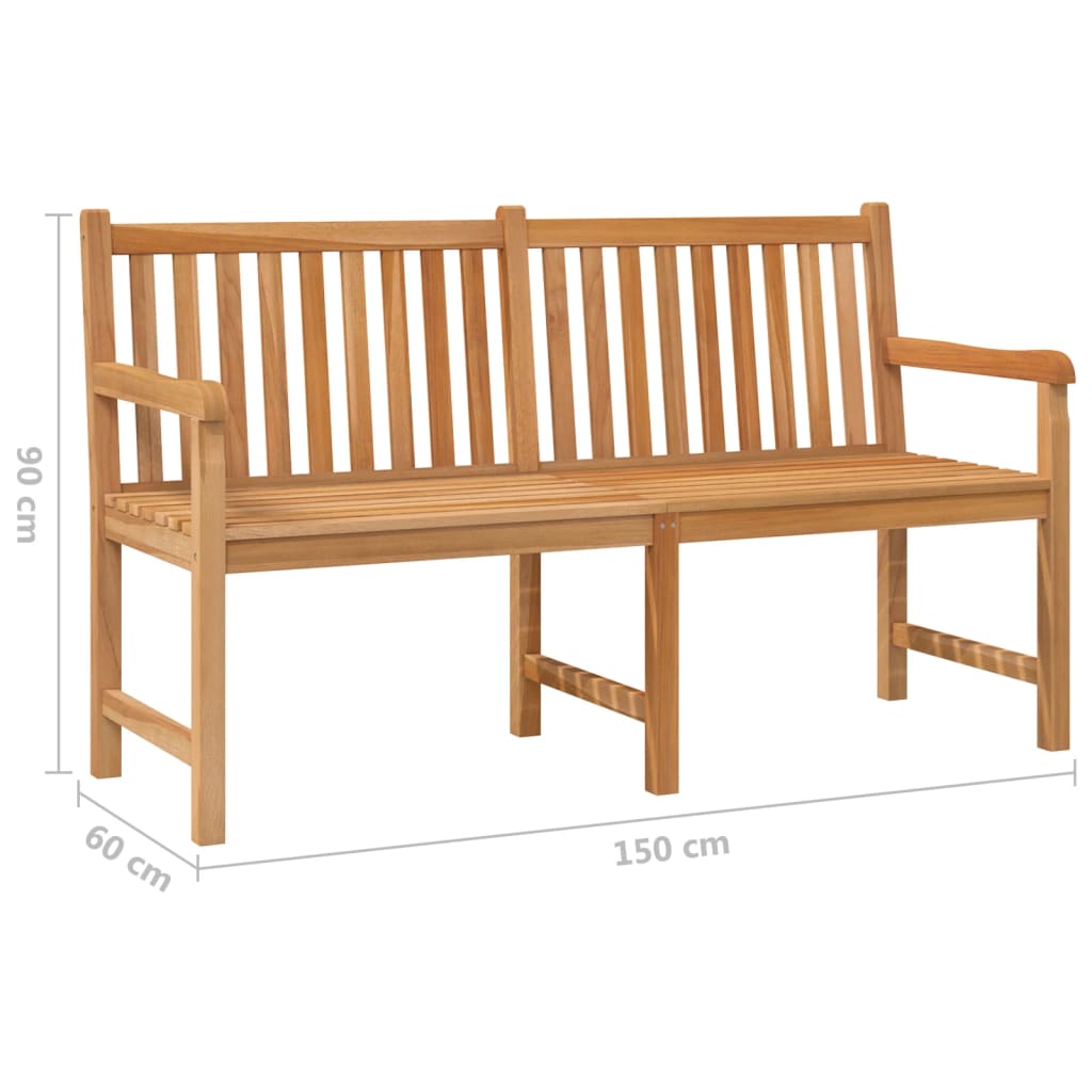 Tuinbank Massief Teakhout 150 cm