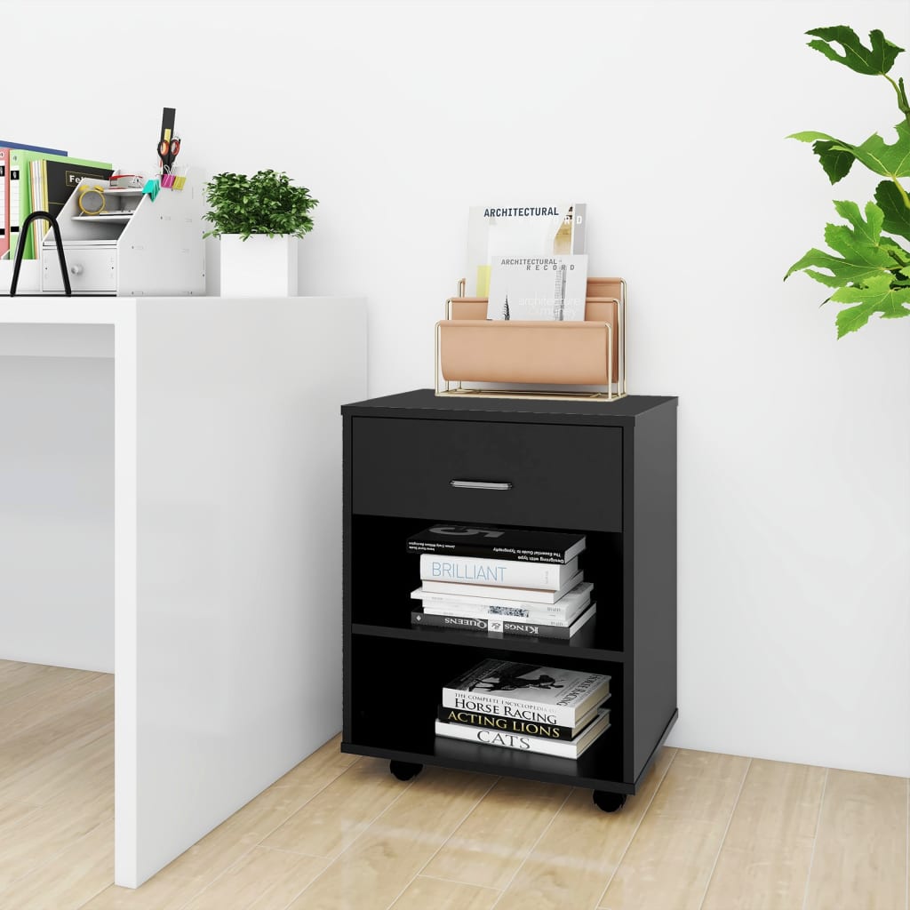 Kast Verrijdbaar 46X36X59 Cm Spaanplaat Wit