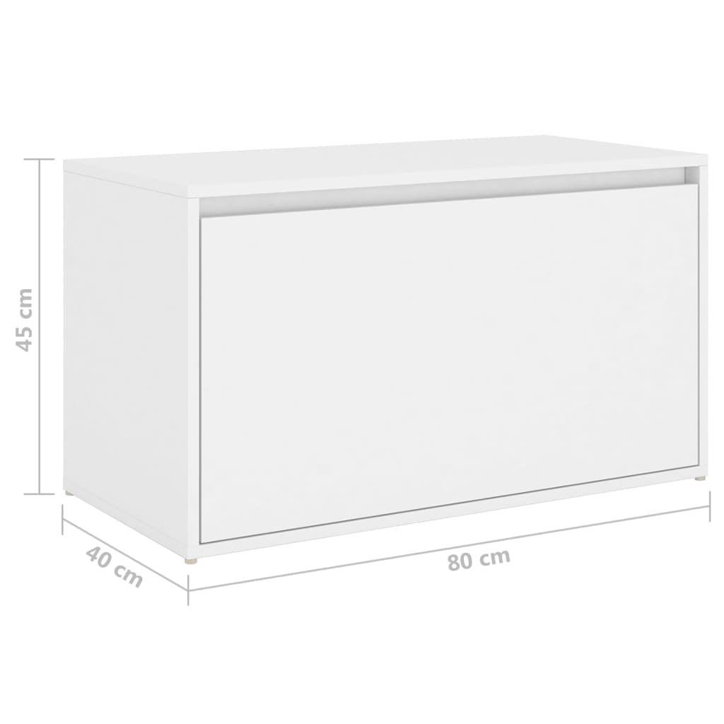 Halbank 80X40X45 Cm Spaanplaat Wit