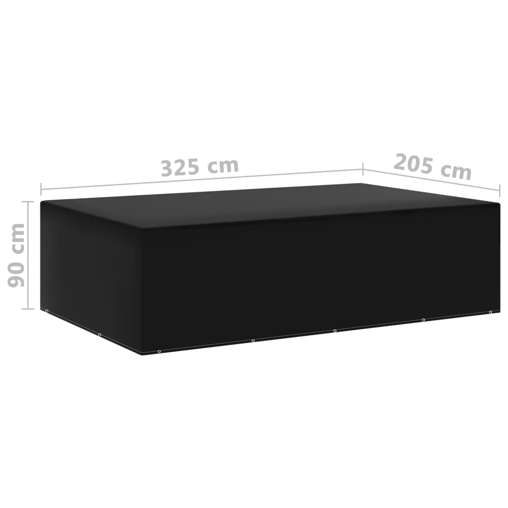 Tuinmeubelhoezen 2 St Met 12 Oogjes 325X205X90 Cm