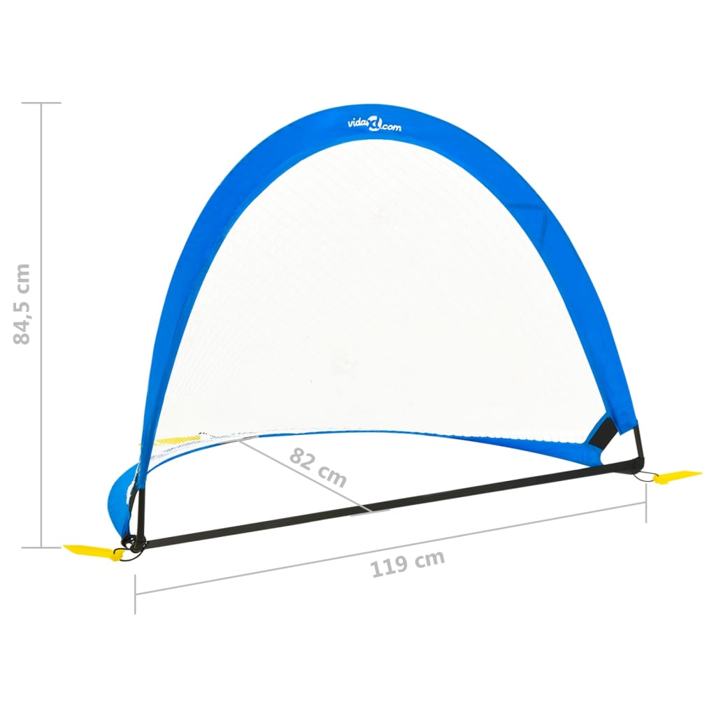 2 St Kindervoetbaldoelen Met Opbergtas 9X82X84,5 Cm 119 x 82 x 84.5 cm