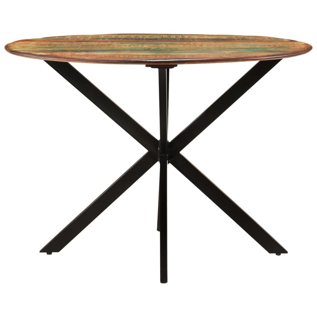 Eettafel Ø110X78 Cm En Staal massief gerecycled hout
