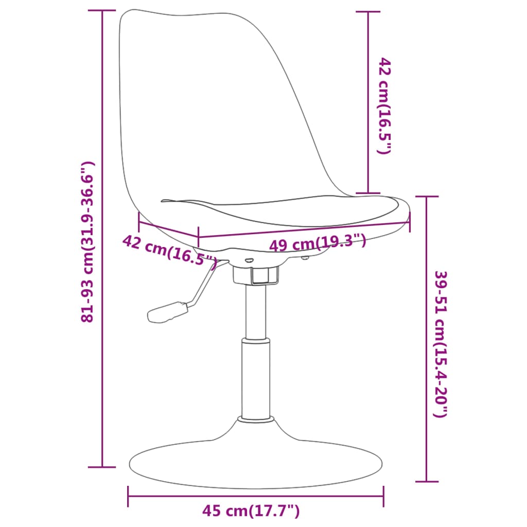 Eetkamerstoelen Draaibaar Stof Kleurig 4 crème