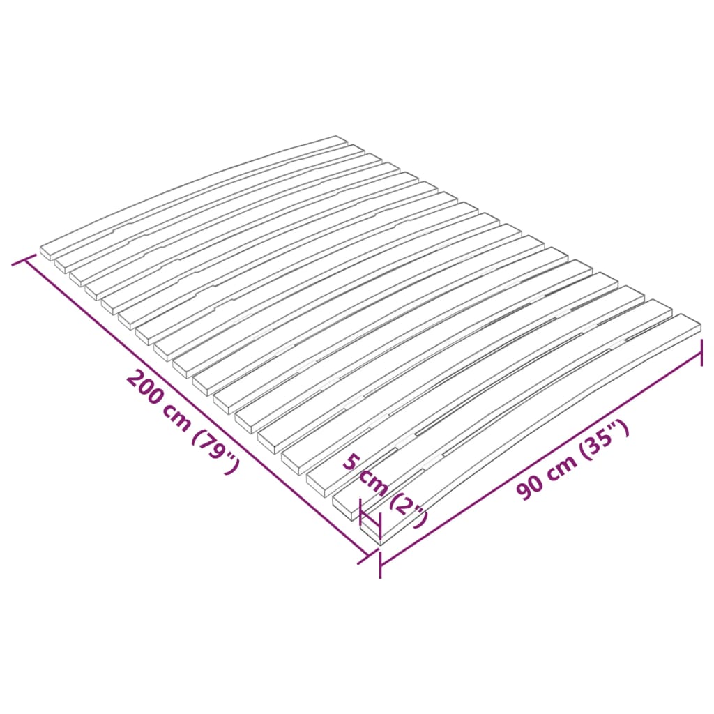 Lattenbodem Met 17 Latten 90 x 200 cm