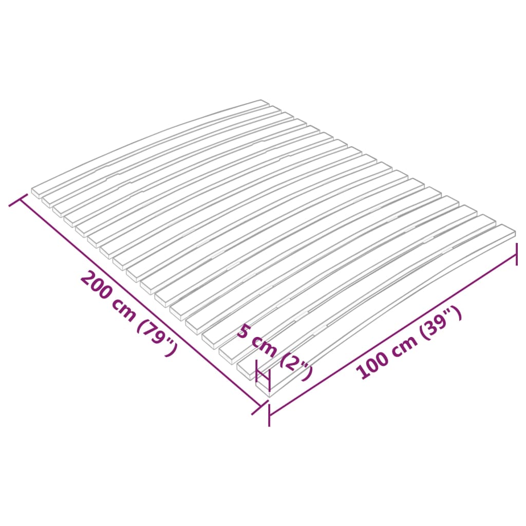 Lattenbodem Met 17 Latten 100 x 200 cm