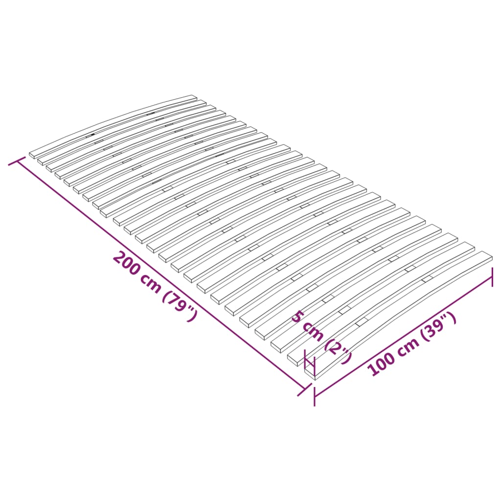 Lattenbodem Met 24 Latten 100 x 200 cm