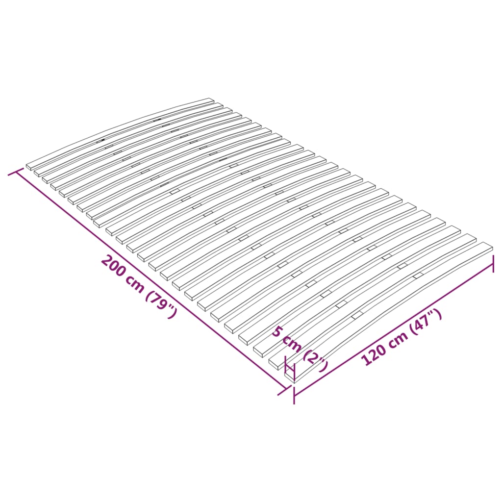 Lattenbodem Met 24 Latten 120 x 200 cm