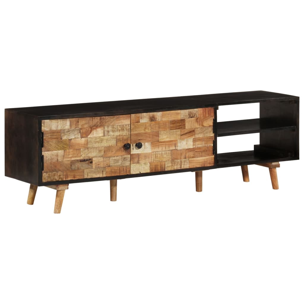 Tv-Meubel 140X30X45 Cm En Massief Acaciahout Ruw mangohout