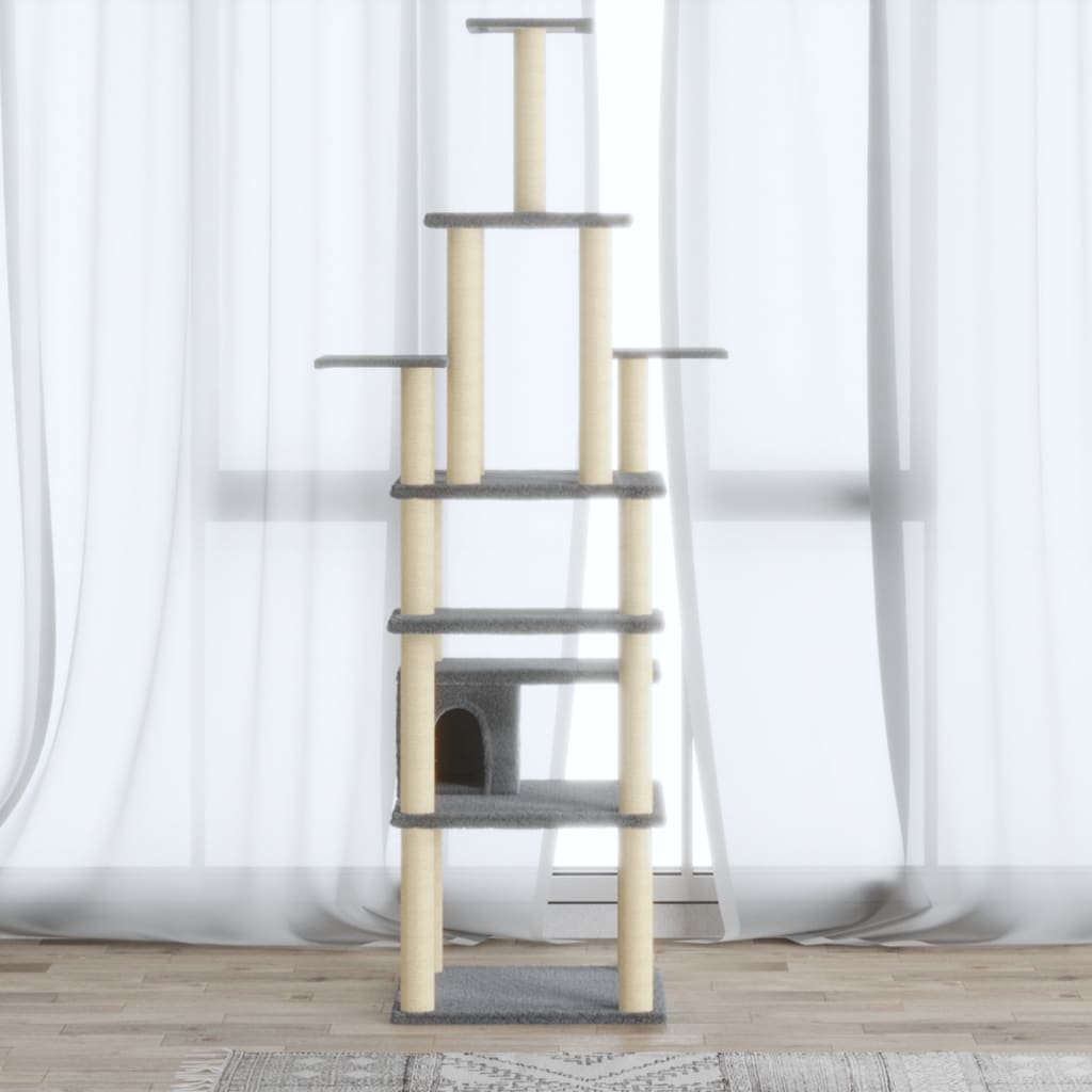 Kattenkrabpaal Met Sisal Krabpalen 183 Cm Crèmekleurig