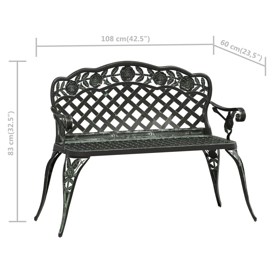 Tuinbank 108 Cm Gietaluminium Groen