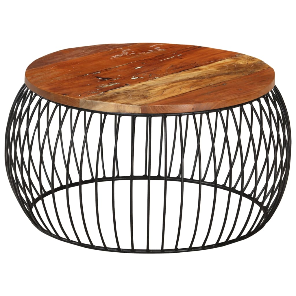 Salontafel Ø68 Cm 68 x 35 cm massief gerecycled hout