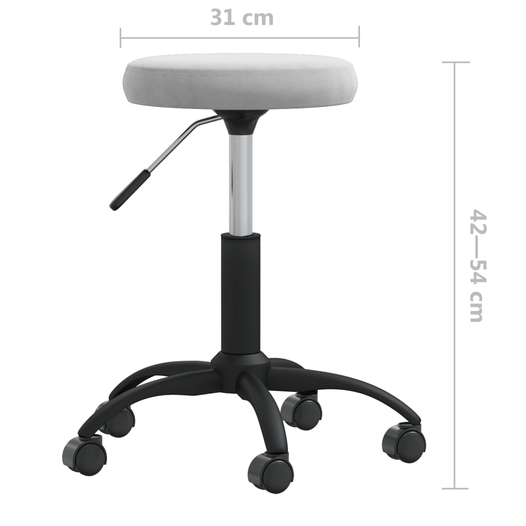 Eetkamerstoel Fluweel Lichtgrijs