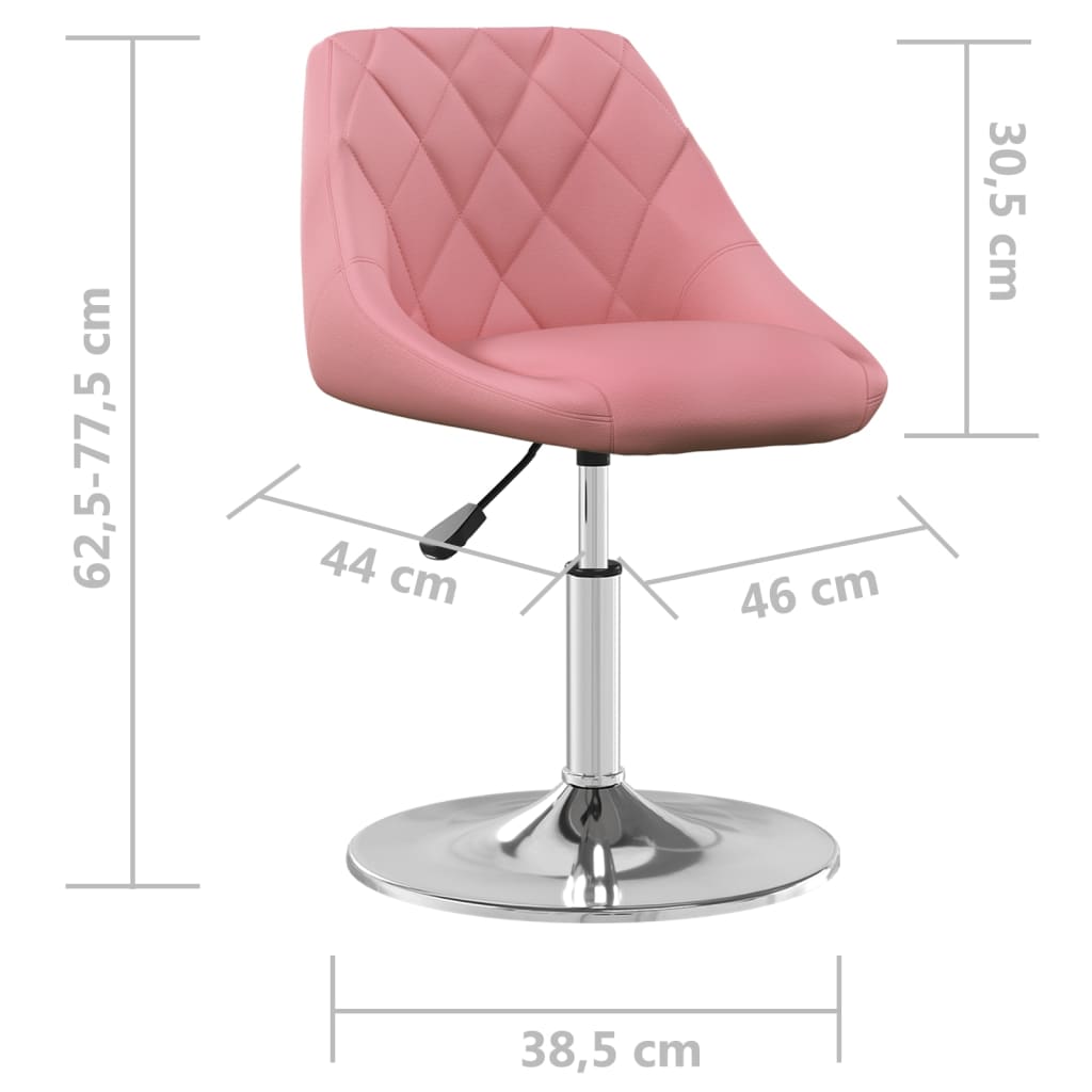 Eetkamerstoelen draaibaar 6 st fluweel roze