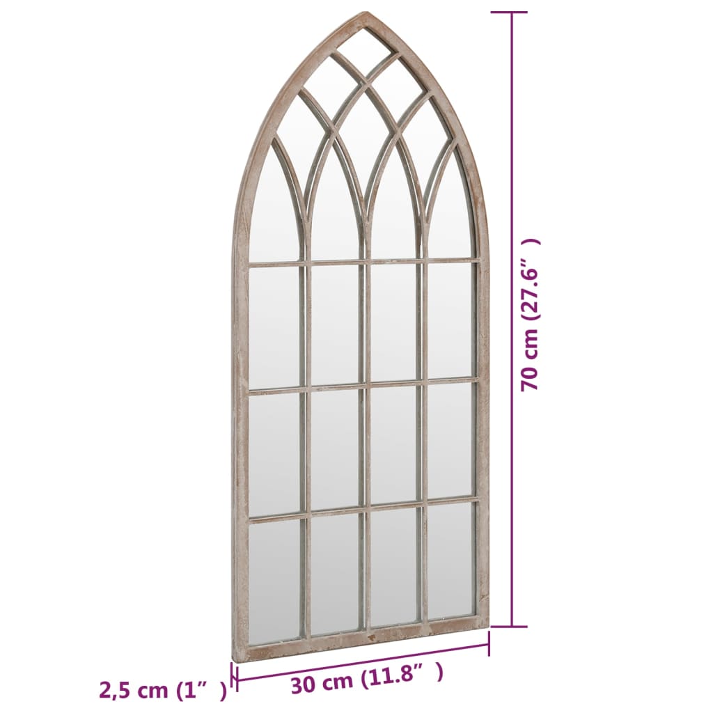Tuinspiegel 70X30 Cm Ijzer Zandkleurig 70 x 30 cm