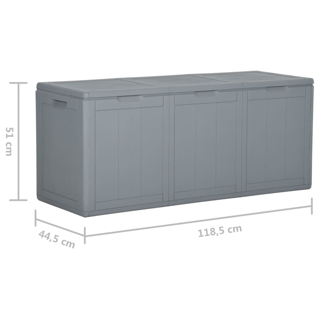 Tuinbox 270 L Pp Rattan Grijs Lattenontwerp