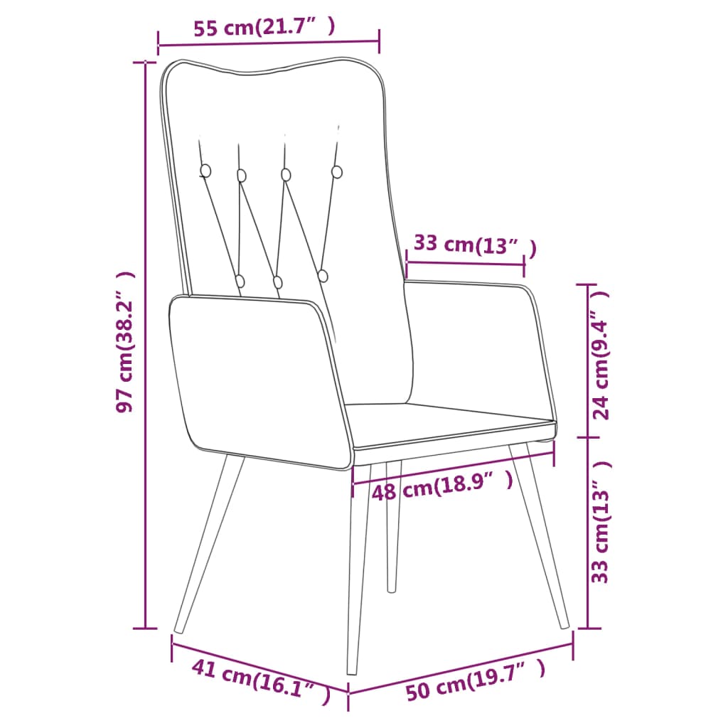 Fauteuil canvas zwart Zwart Canvas
