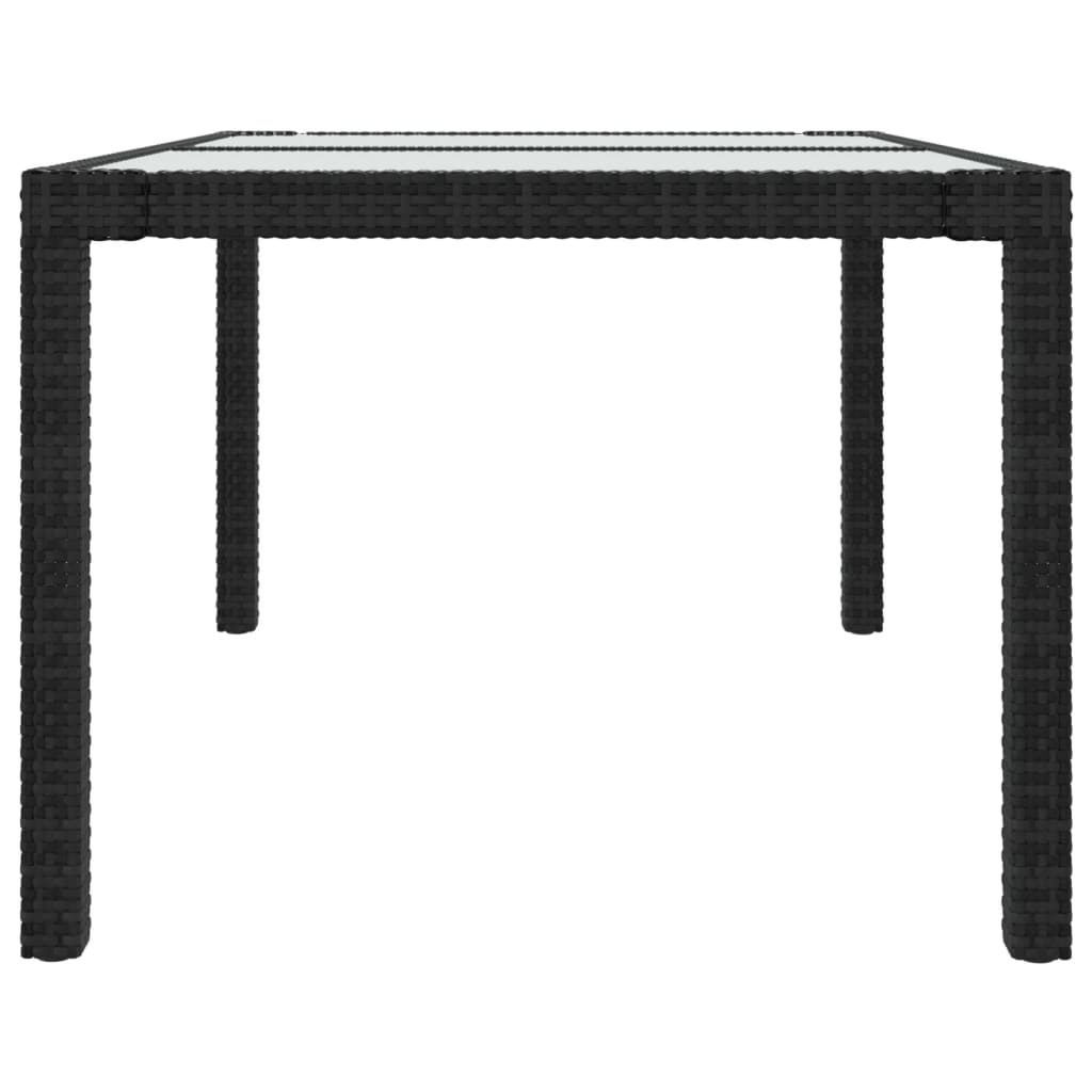 -Delige Tuinset Met Kussens Poly Rattan 5 150 cm tafellengte Zwart en wit