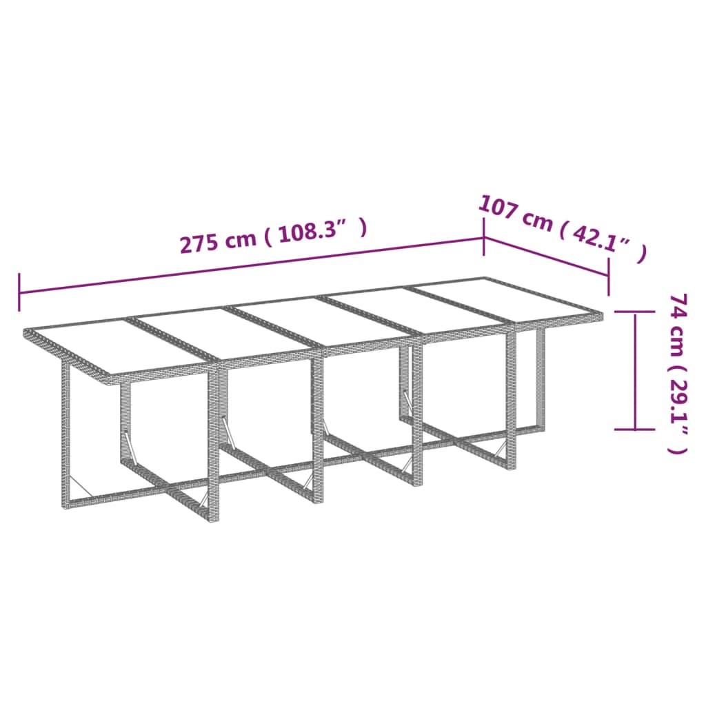 5-Delige Tuinset Met Kussens Poly Rattan Grijs 14x Fauteuil + Tafel