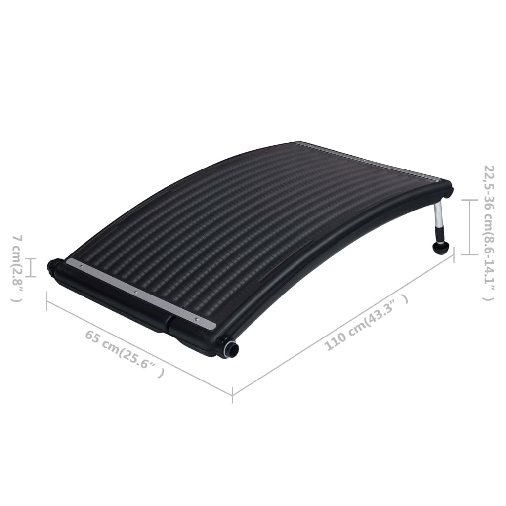 Zwembadverwarmingspaneel Solar Gebogen 3 110 x 65 cm