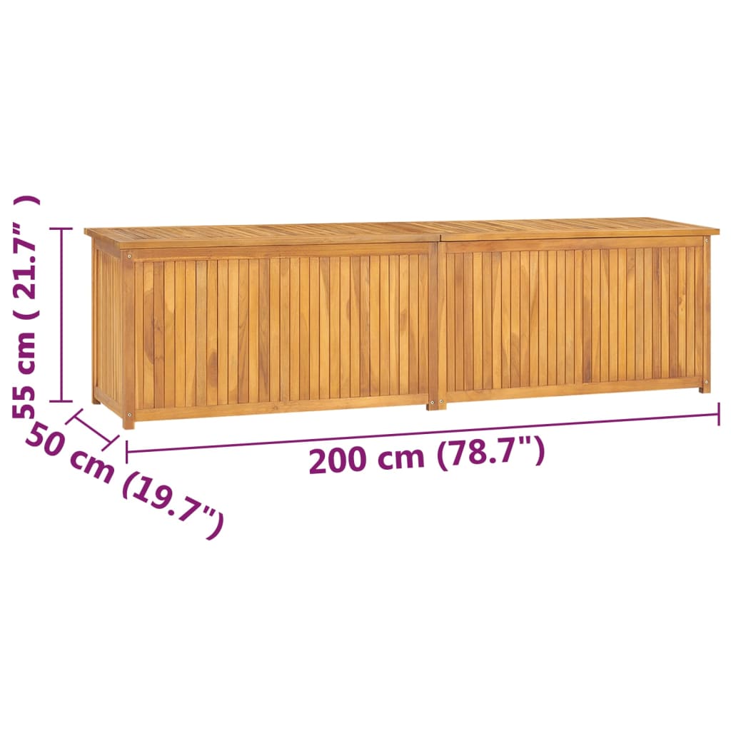Tuinbox Massief Teakhout 200 x 50 x 55 cm