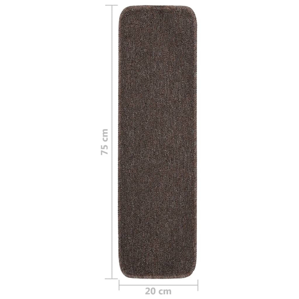 Trapmatten Anti-Slip Rechthoekig 75 x 20 cm Bruin