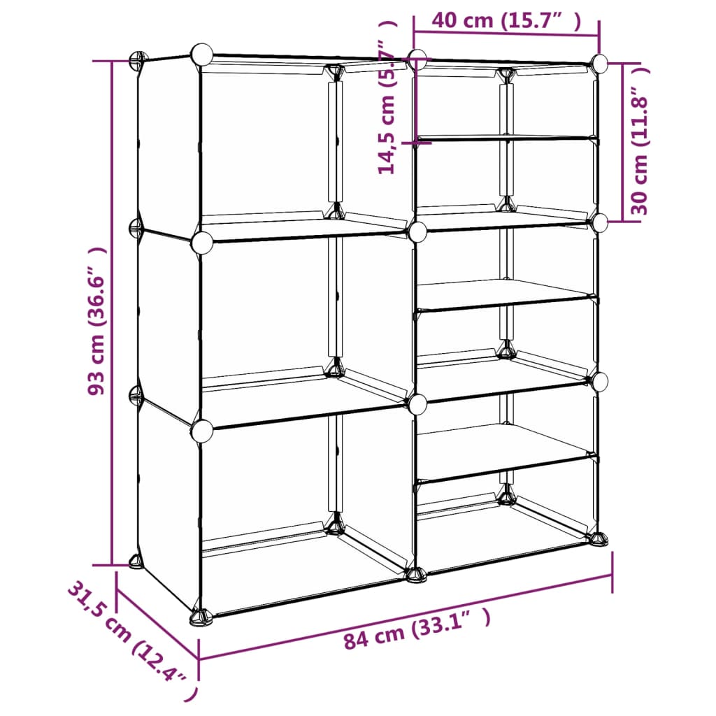 Schoenenrek 84X31,5X93 Cm Polypropeen Transparant