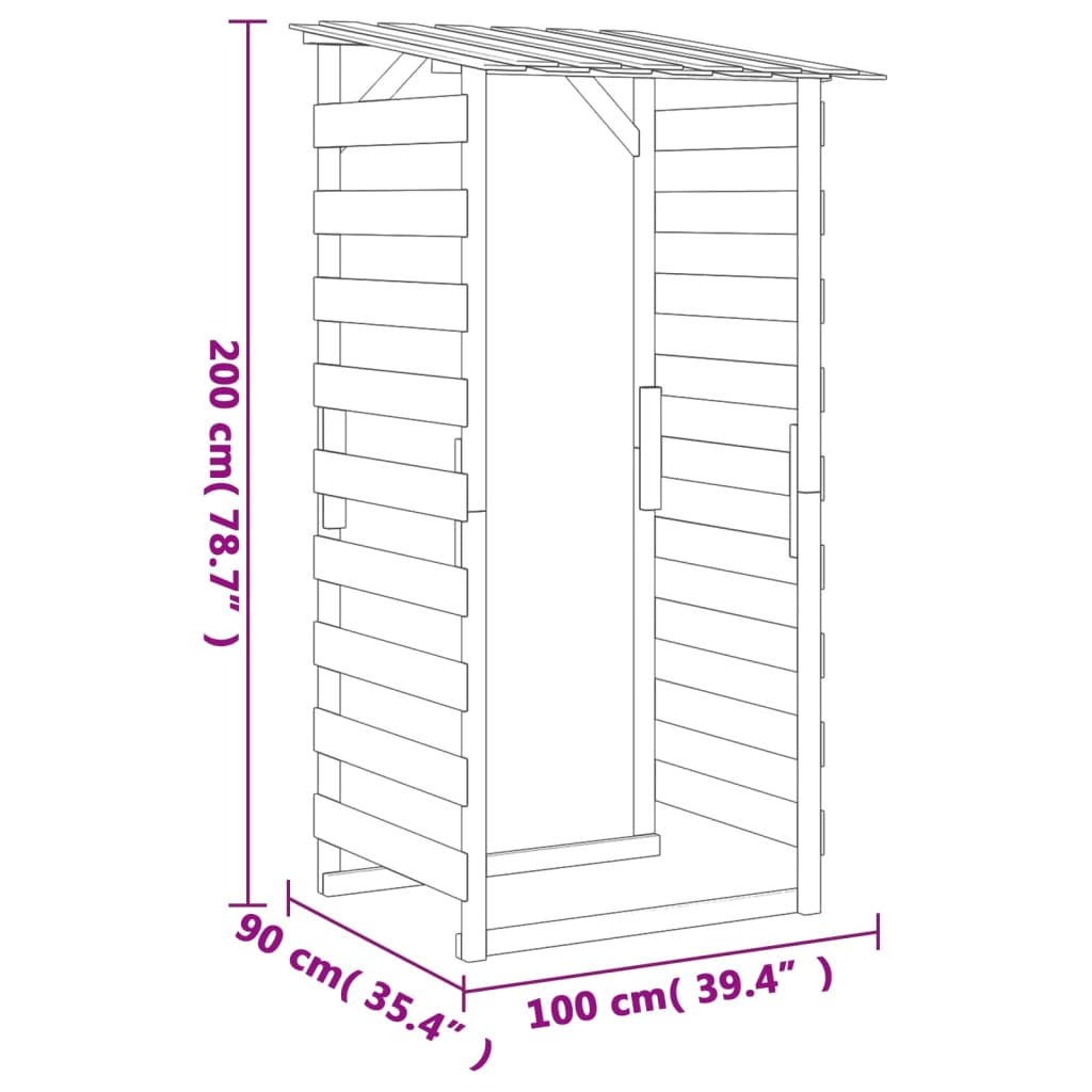 Pergola's Met Dak Geïmpregneerd Grenenhout 2 100 x 90 x 200 cm