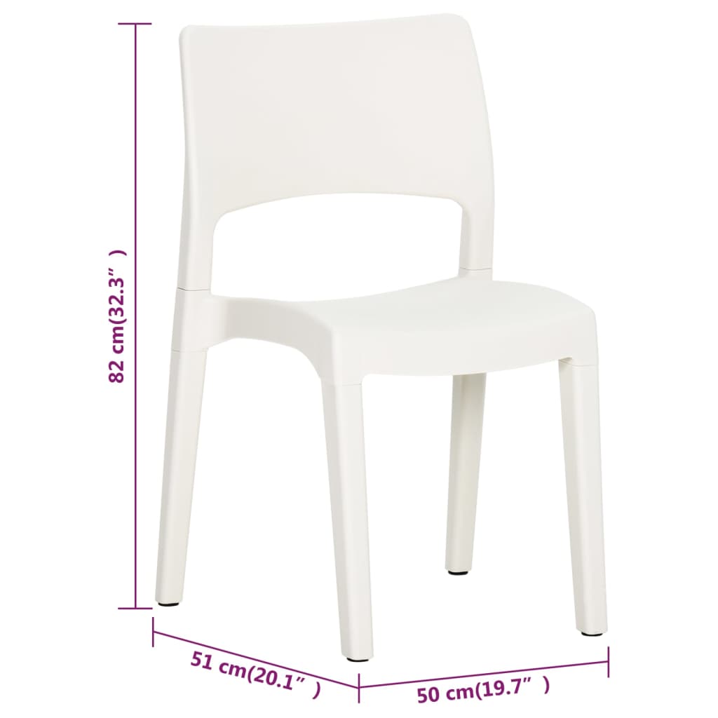 Tuinstoelen Polypropeen Wit