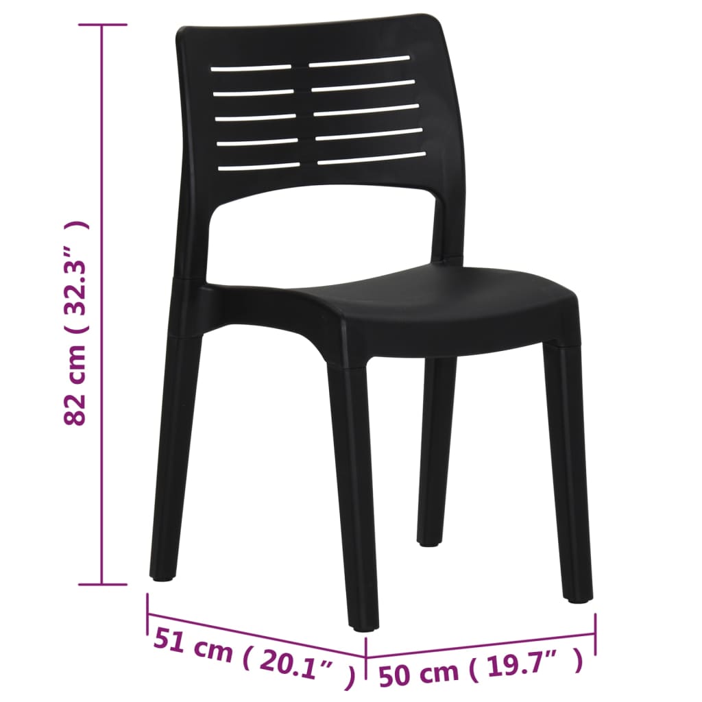 Tuinstoelen Polypropeen Kleurig Antraciet