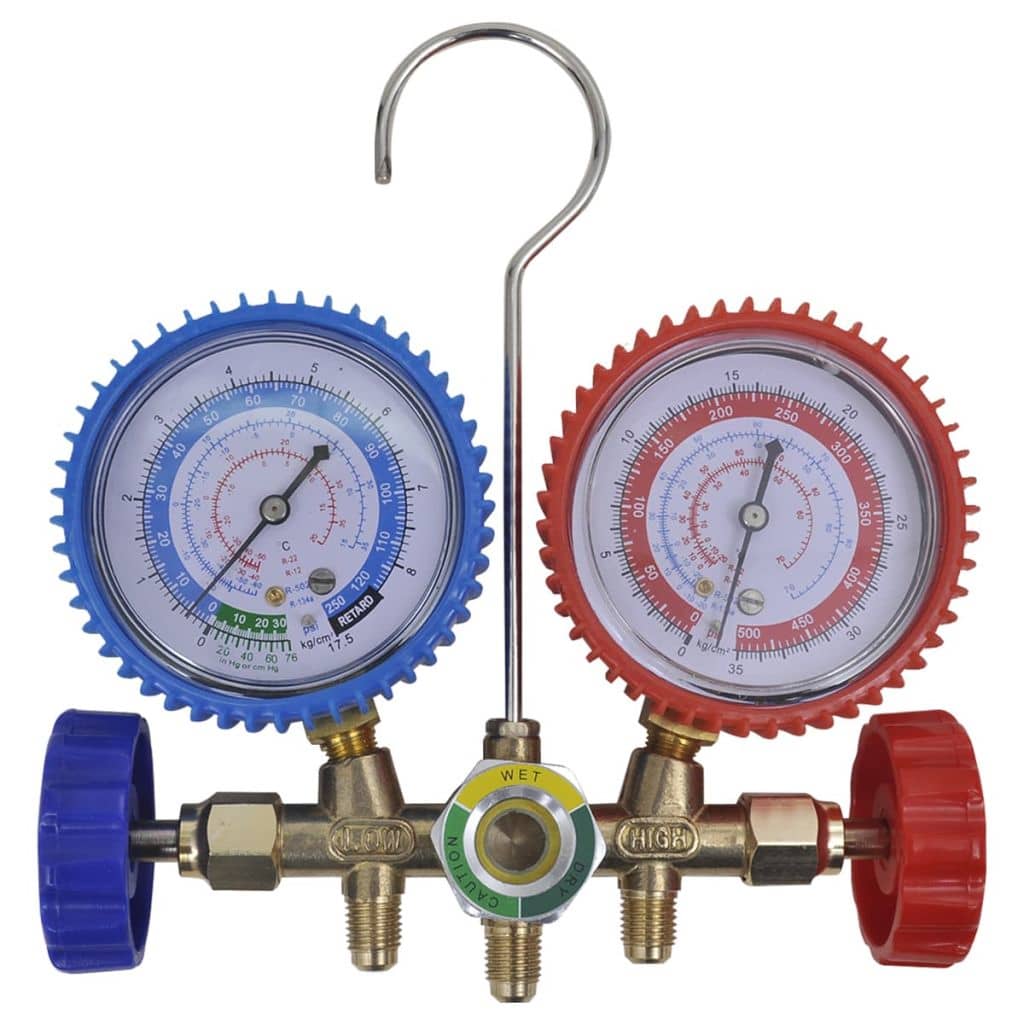 Vacuümpomp met 2-voudige manometerset voor airconditioning 100 l / min