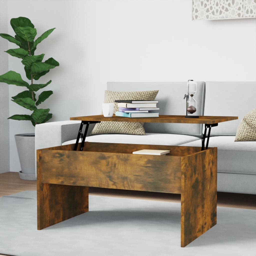 Salontafel 80X50,5X41,5 Cm Bewerkt Hout Wit