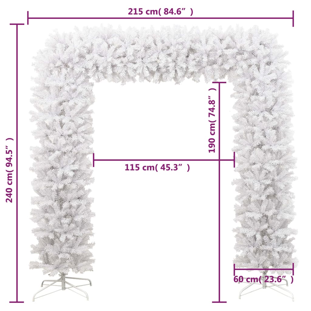 Kerstboog 240 Cm 240 x 215 cm Wit