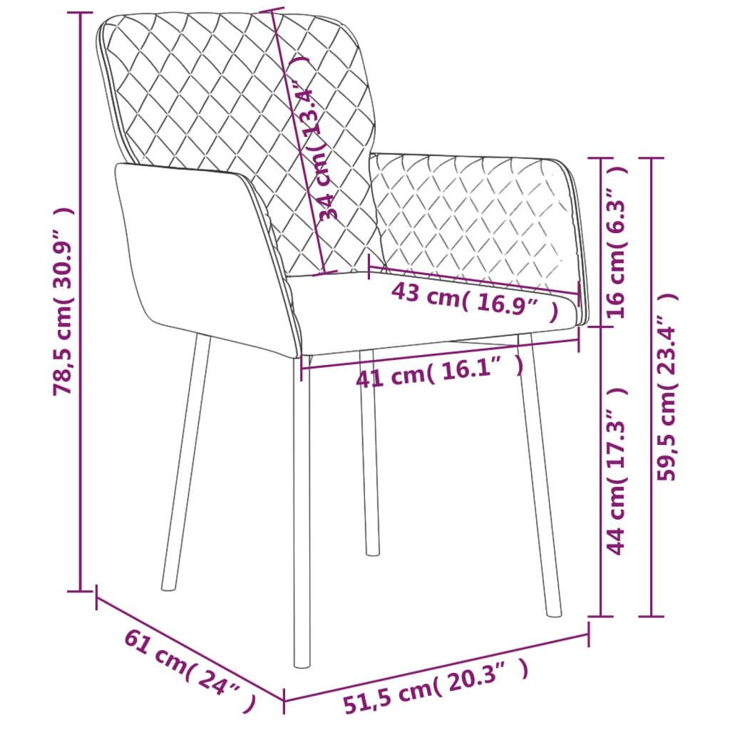 Eetkamerstoelen Fluweel Donkergrijs