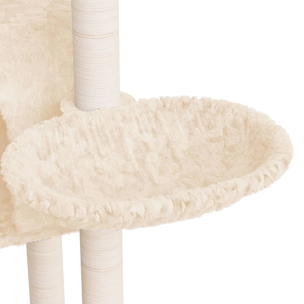 Kattenmeubel Met Sisal Krabpalen 108,5 Cm Kleurig Crème